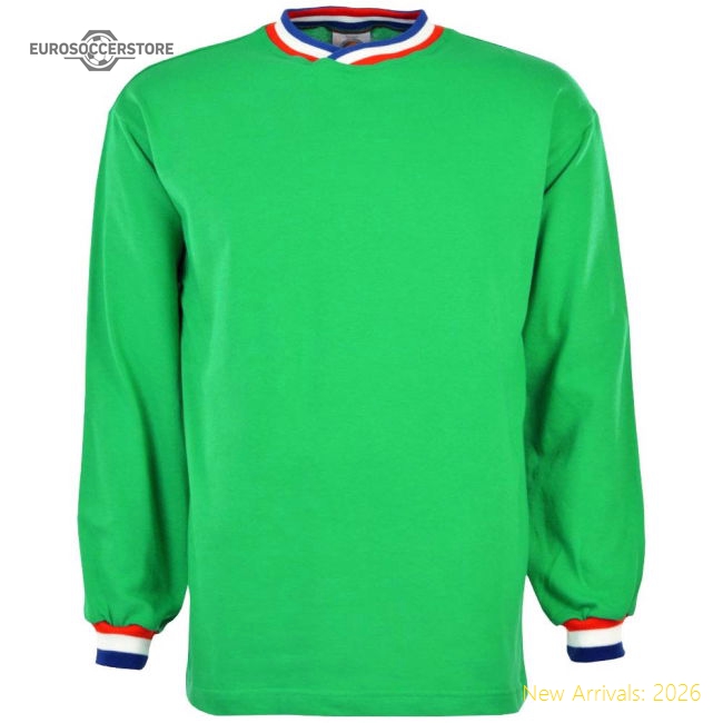 St Etienne Long Sleeve Retro Football Shirt-Vantage Point Soccer